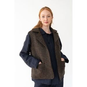 Stable Ireland Brown Irish Tweed Gilet Unisex Vest Size Large